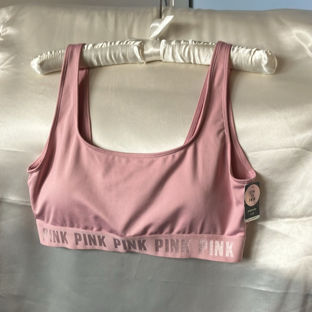 Brand New Victoria's Secret Pink Gym to Swim Sports Bra size L
